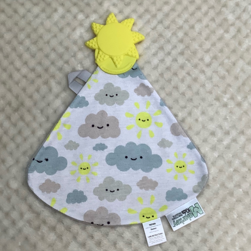 Malarkey Kids Functional Products Cloud and Sun Flatie Teething Blanket